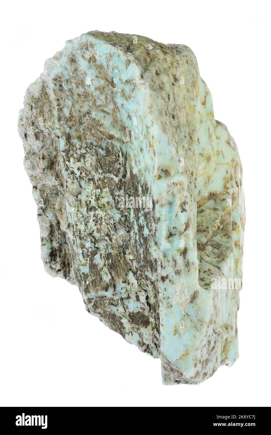 amazonite from the USA isolated on white background Stock Photo