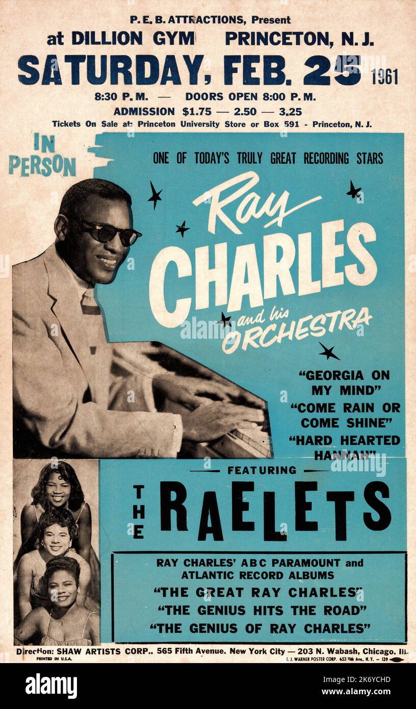 Ray charles concert poster hi-res stock photography and
