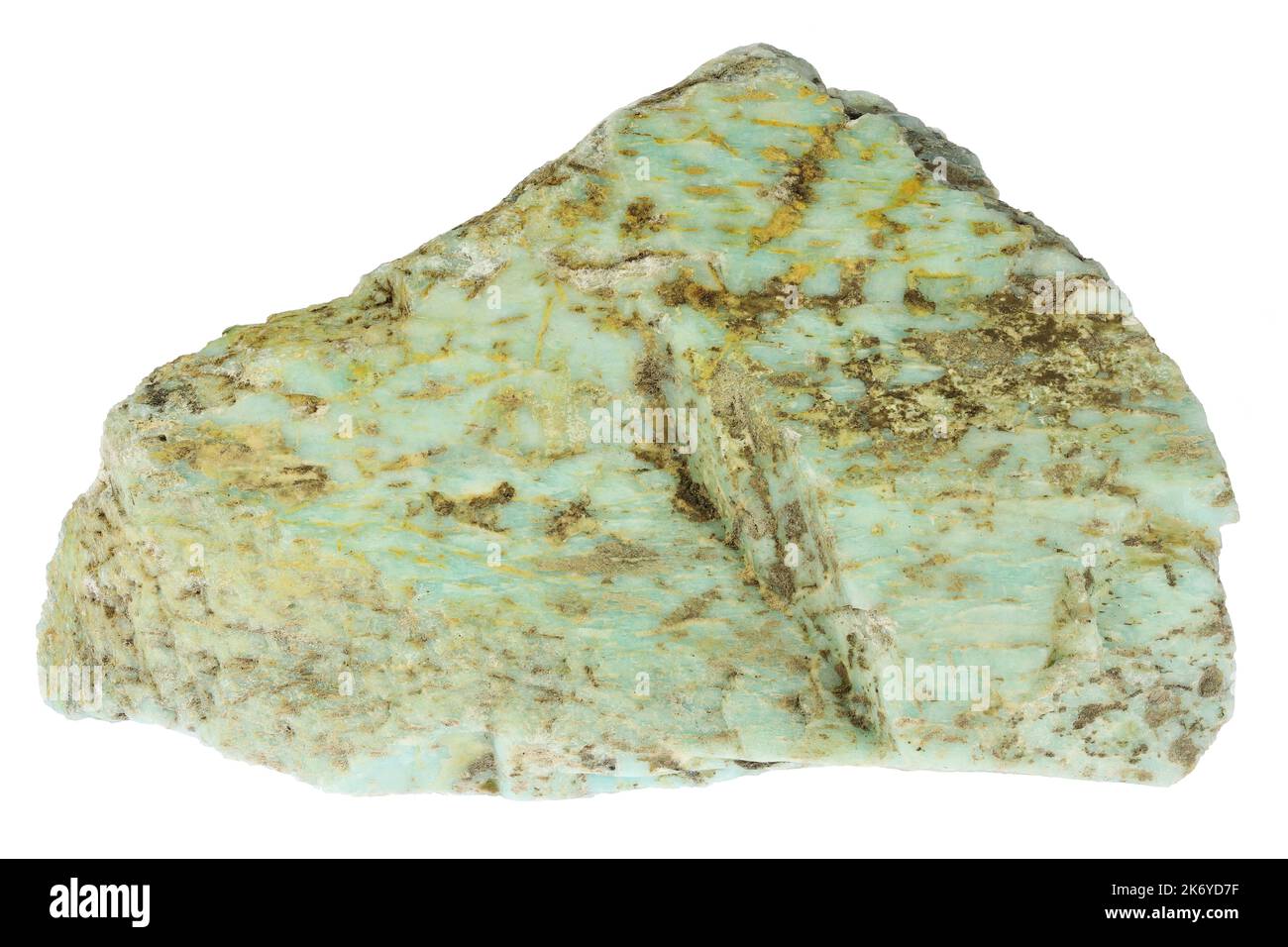 amazonite from the USA isolated on white background Stock Photo
