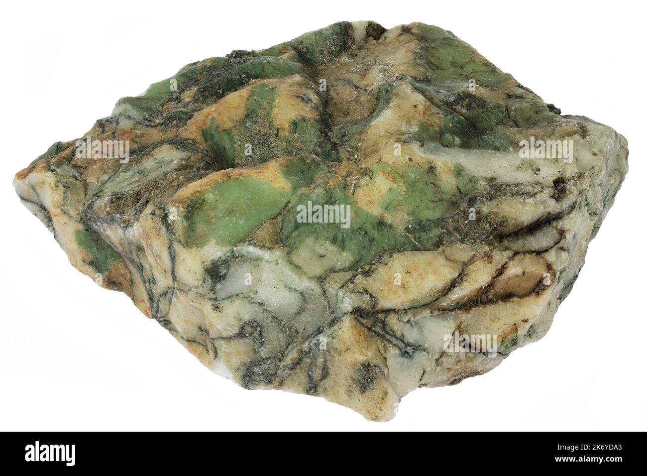 tree agate from Brazil isolated on white background Stock Photo