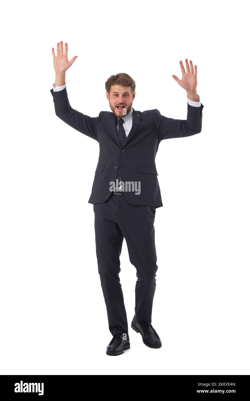 Wearing black suit Cut Out Stock Images & Pictures - Alamy