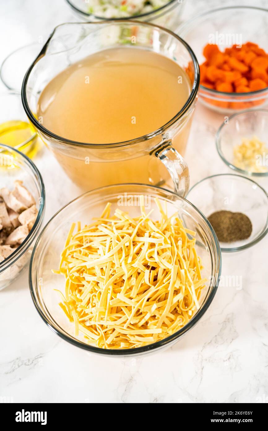 Chicken Noodle Soup Stock Photo - Alamy