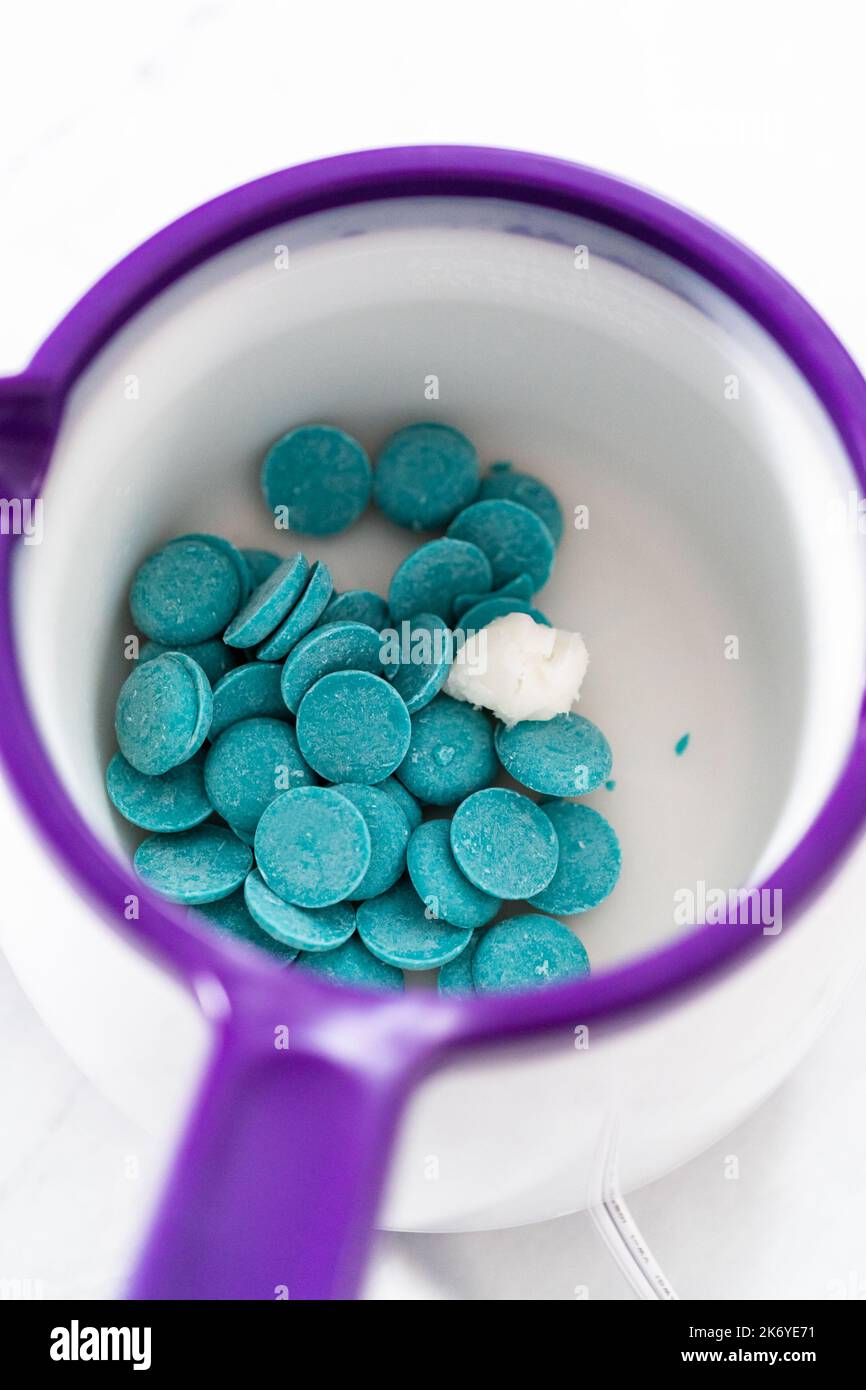 Mini mermaid chocolate bars Stock Photo