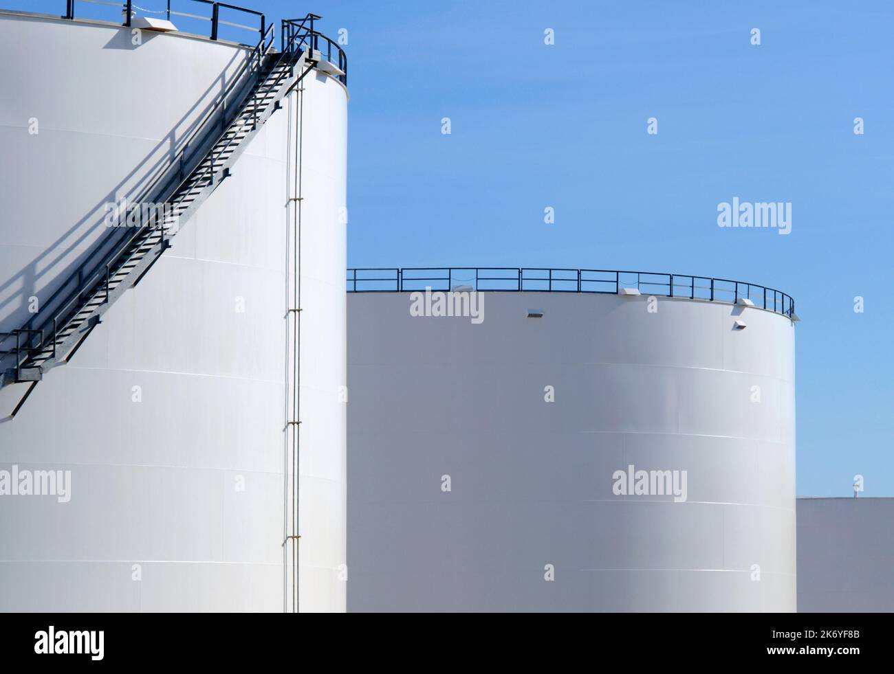 Oil storage tanks Stock Photo