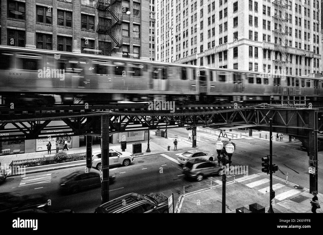 Chicago cta subway Black and White Stock Photos & Images - Alamy