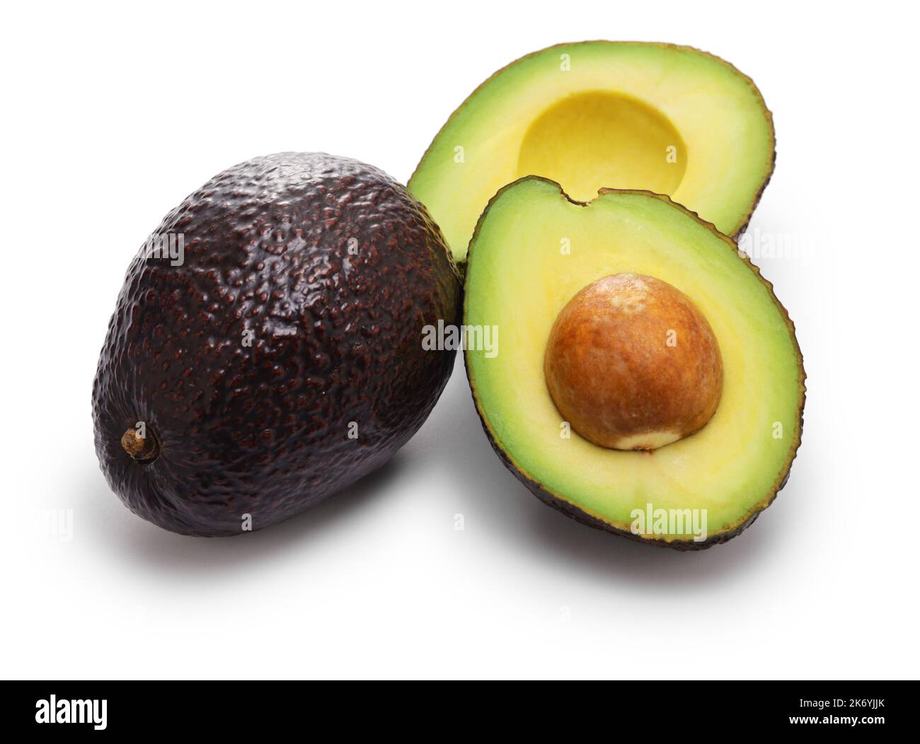 fresh avocado isolated on white background Stock Photo