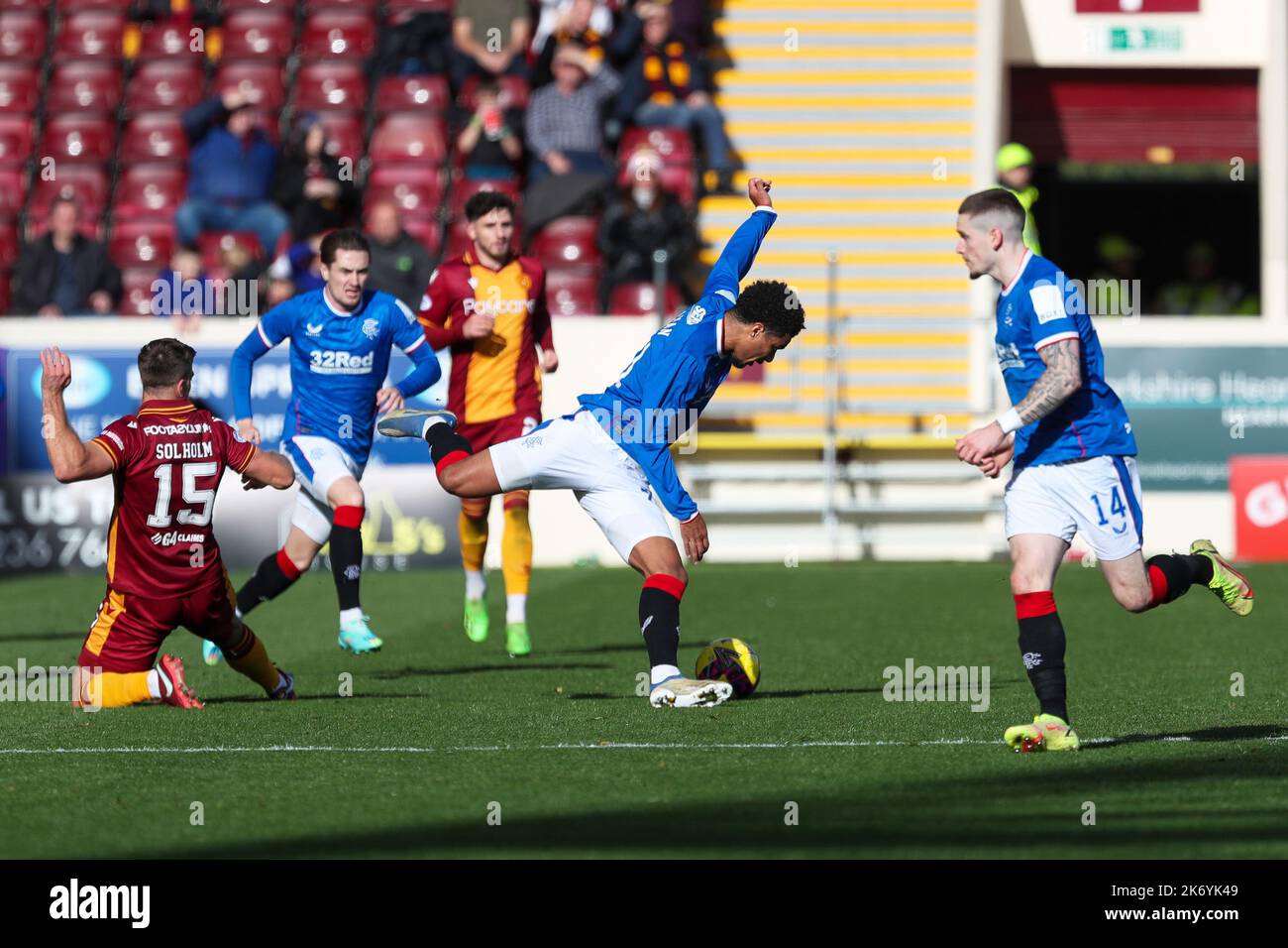 Motherwell, UK. 16th Oct, 2022. Motherwell played Rangers in the Cinch