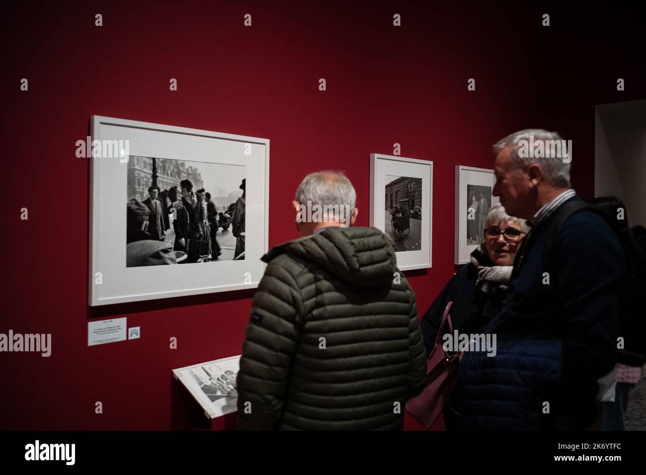 people attending the exhibition dedicated to Robert Doisneau, held in Turin, Italy Stock Photo