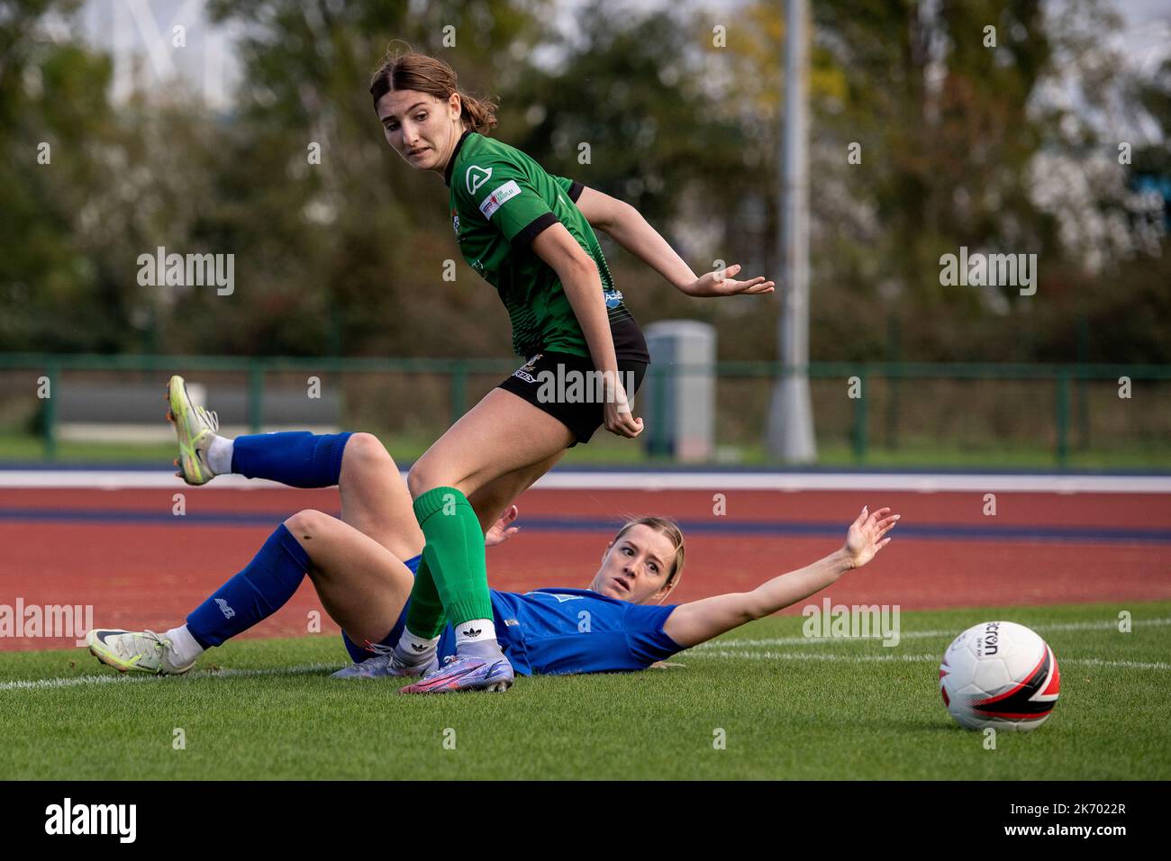 Cardiff, UK. 16th Oct, 2022. Genero Adran Premier Phase 1 22/23: Cardiff City FC v Aberystwyth Town FC.  Danielle Green of Cardiff City Women FC - Mandatory by-line Credit: Ashley Crowden/Alamy Live News Stock Photo