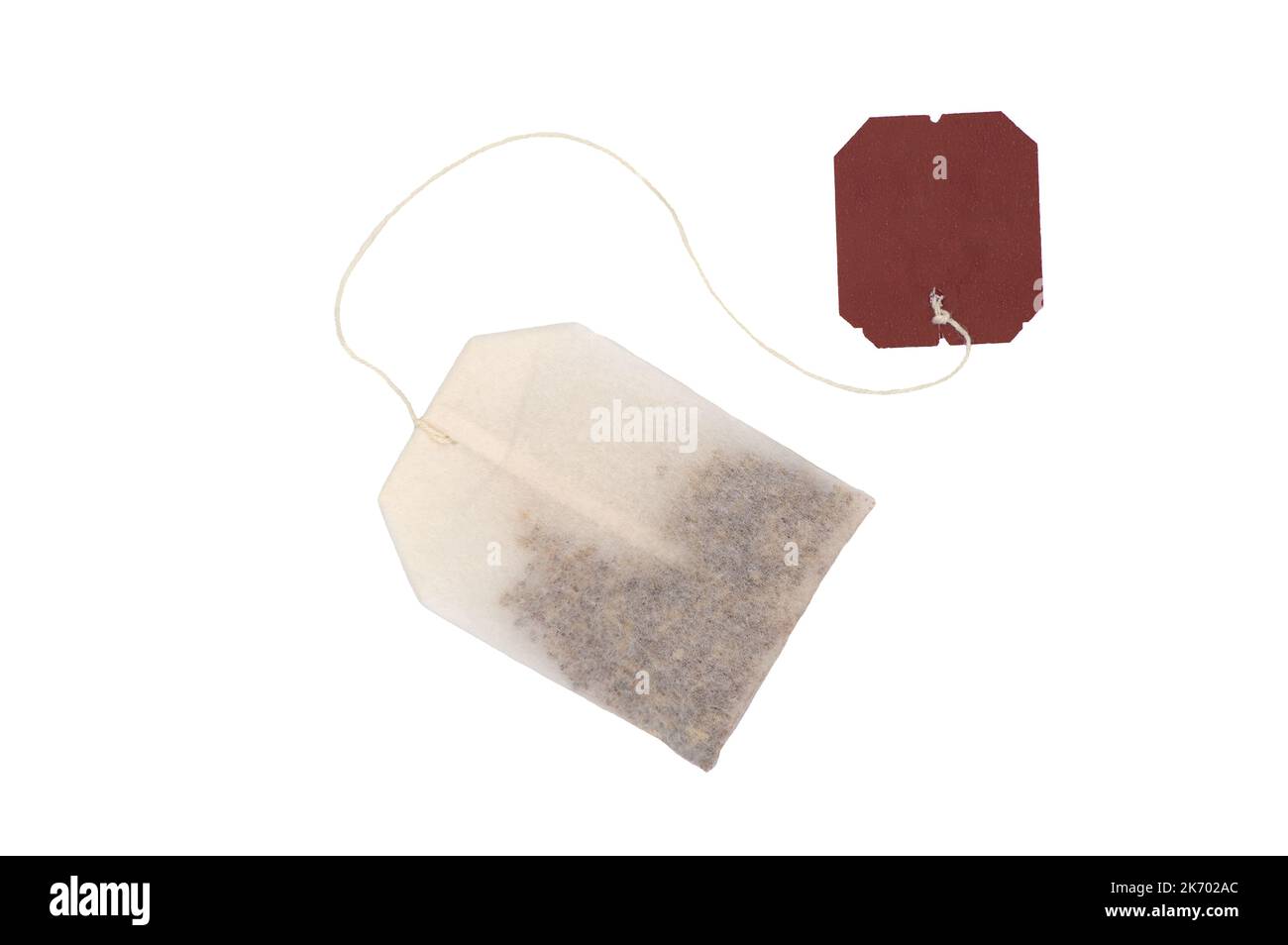 Organic Tea bag isolated on white background Stock Photo