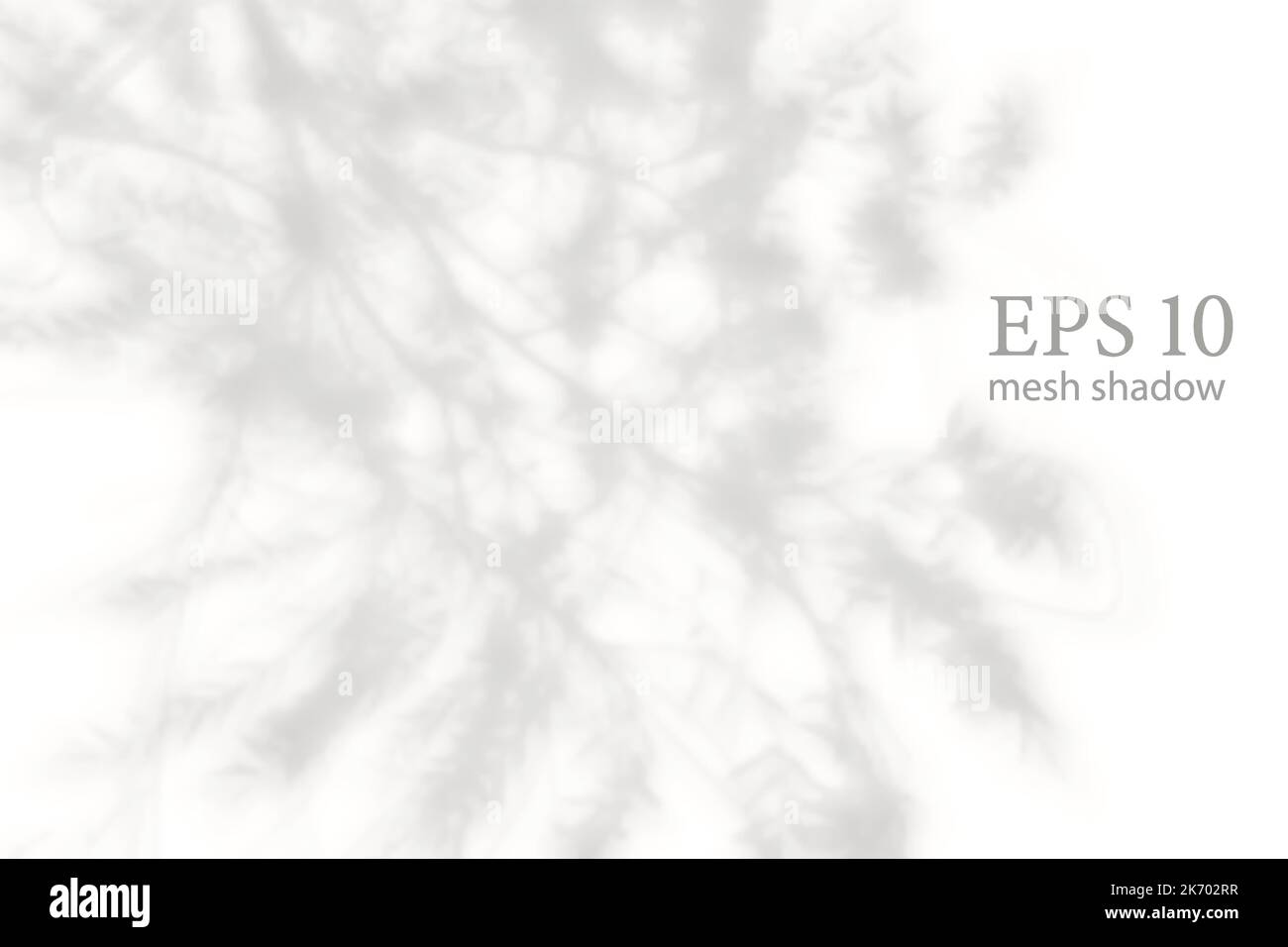 Transparent natural plant shadow. Light effect overlay. Mesh grid ...