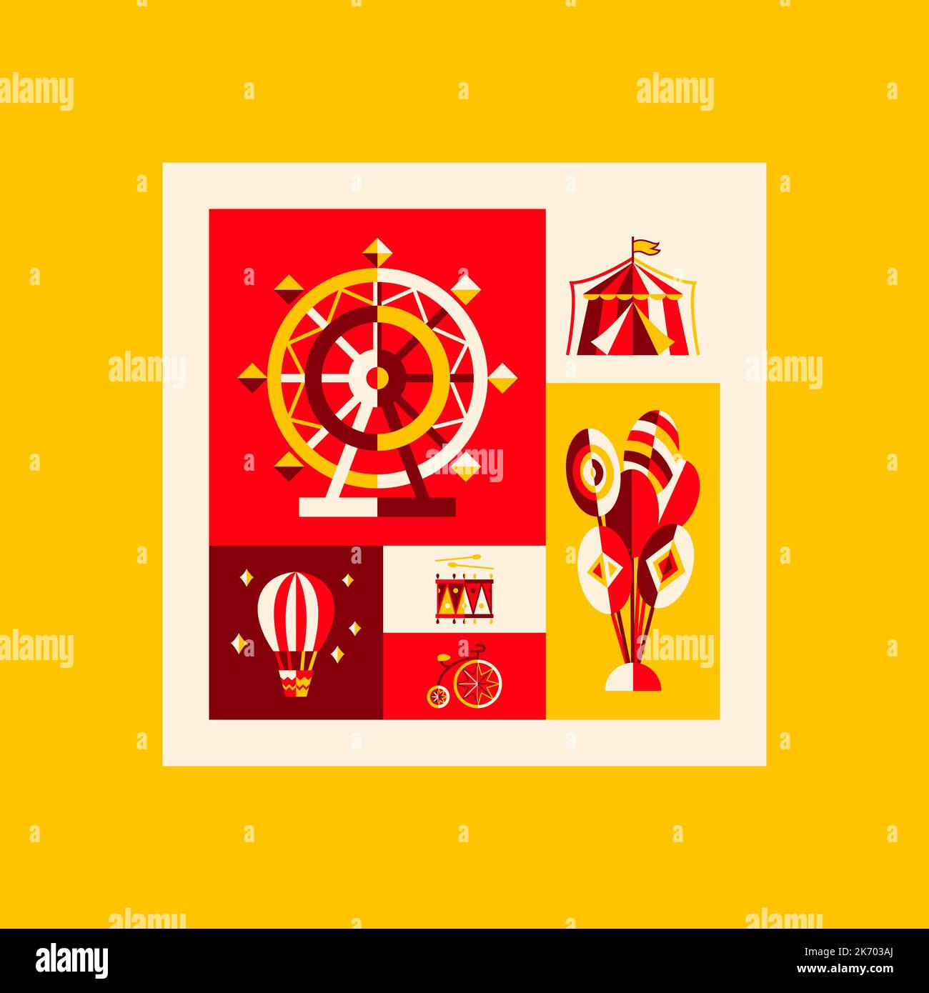 Circus Flat Symbols Stock Vector Image & Art - Alamy