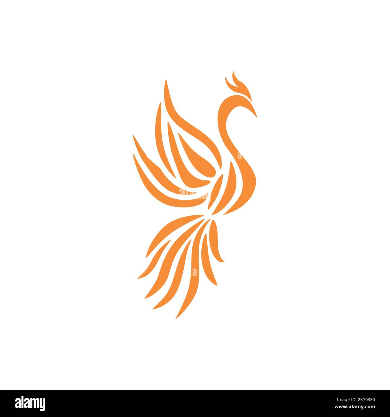 Flying Phoenix Fire Bird abstract Logo design vector template Stock ...