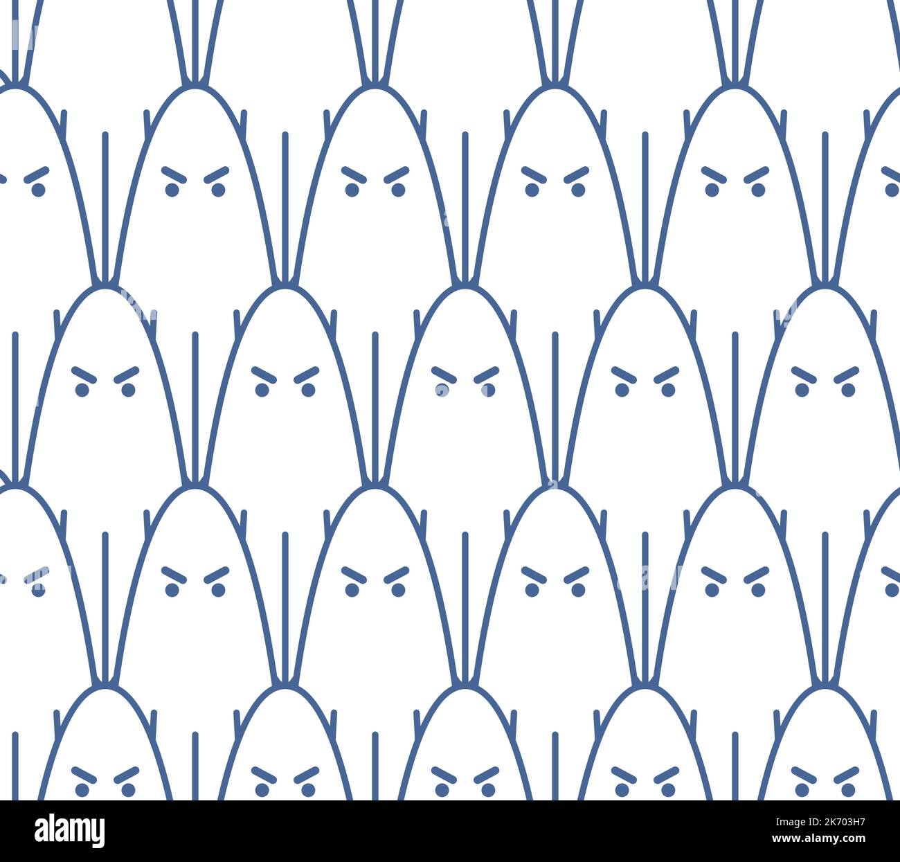 Ghost Pattern seamless. spook Background. halloween texture Stock Vector