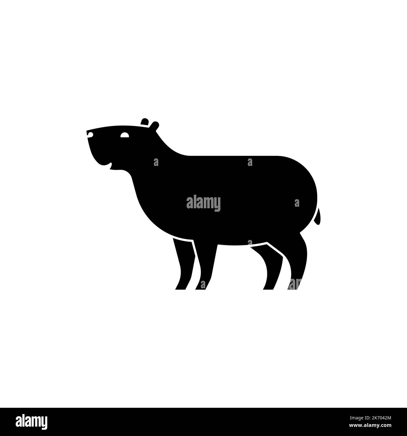 Capybara icon. guinea pig sign. Vector illustration Stock Vector