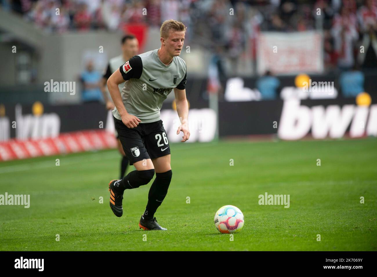 Frederik WINTHER (A), action, single action, soccer 1st Bundesliga, 10th matchday, FC Cologne (K) - FC Augsburg (A) 3: 2 on October 16th, 2022 in Koeln/ Germany. #DFL regulations prohibit any use of photographs as image sequences and/or quasi-video # © Stock Photo
