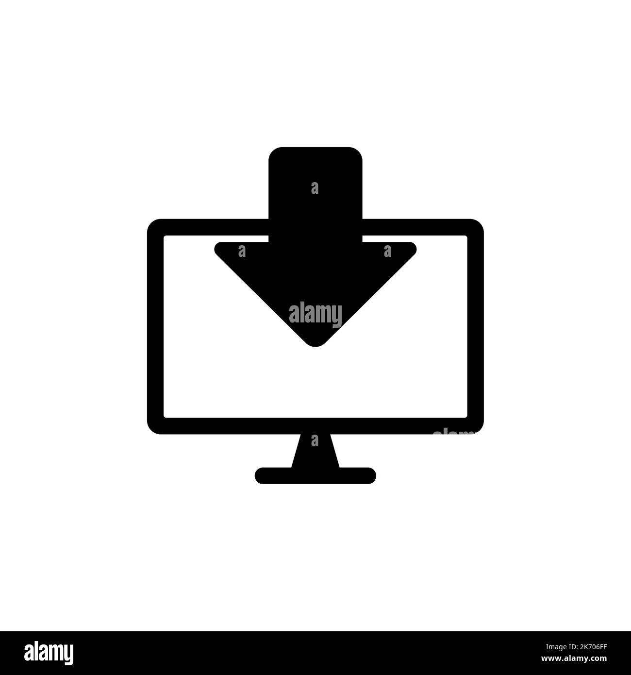 icon download via pc, download as necessary Stock Vector Image & Art