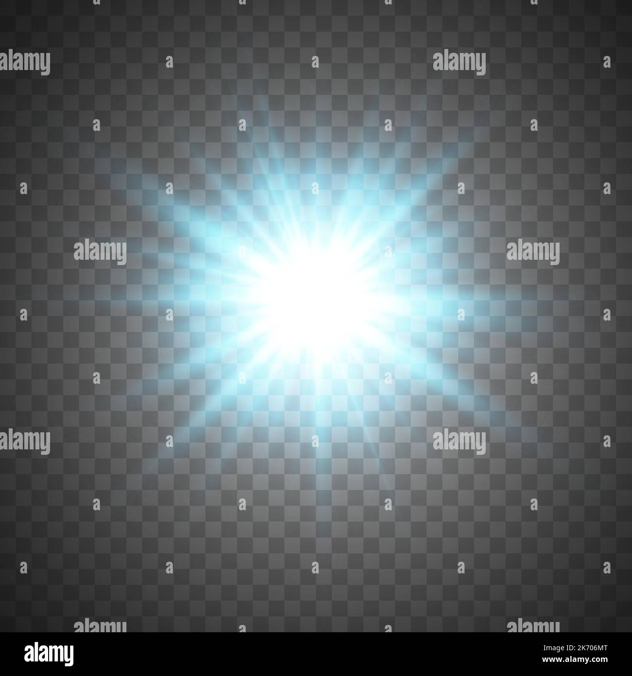 Blue rays with lens flare, vector illustration Stock Vector Image & Art ...