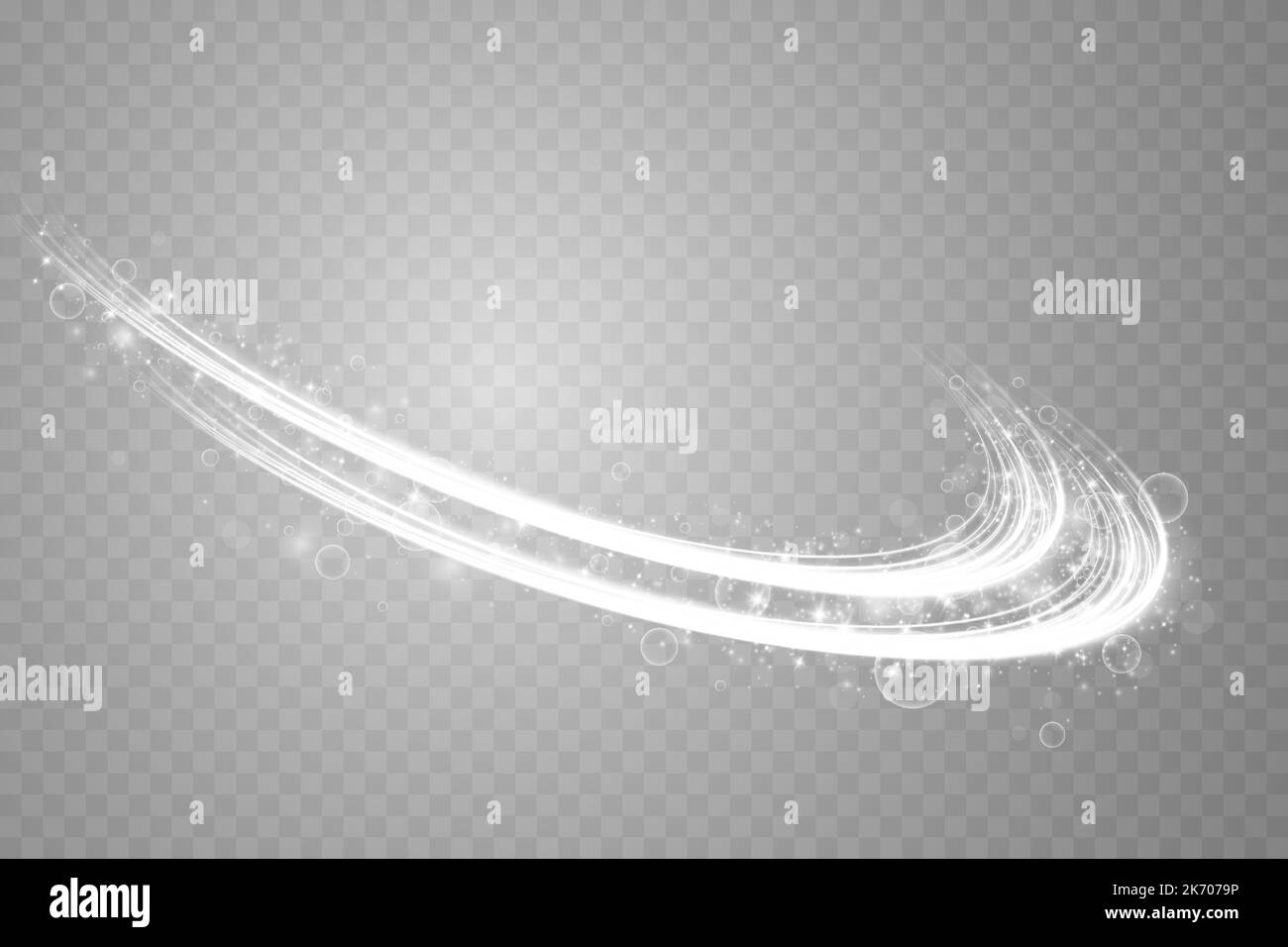 Abstract light lines of movement and speed with white color glitters