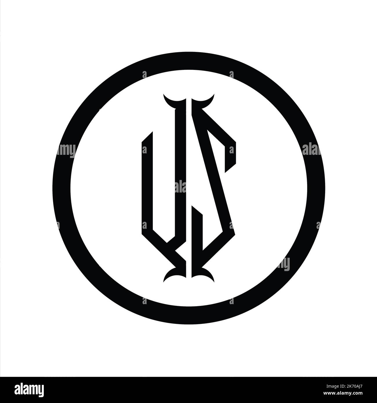 ZV Logo monogram letter with hexagon horn shape design template Stock ...