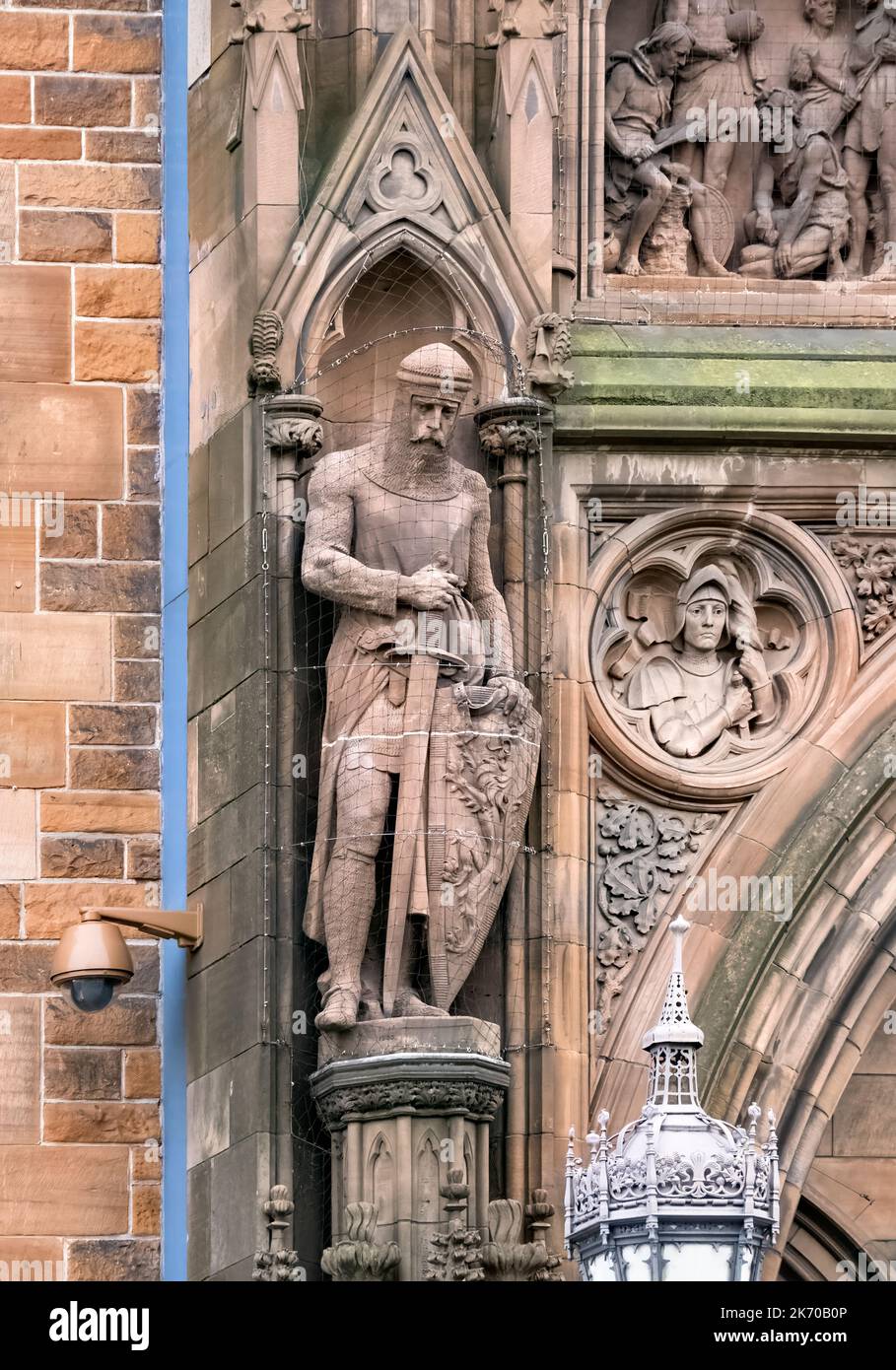 William Wallace statue outside the Scottish National Portrait Gallery, Edinburgh. Stock Photo