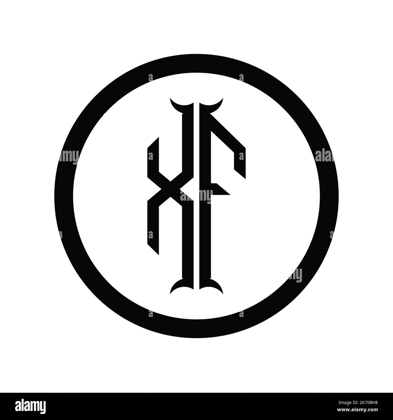FX Logo monogram letter with hexagon horn shape design template Stock ...