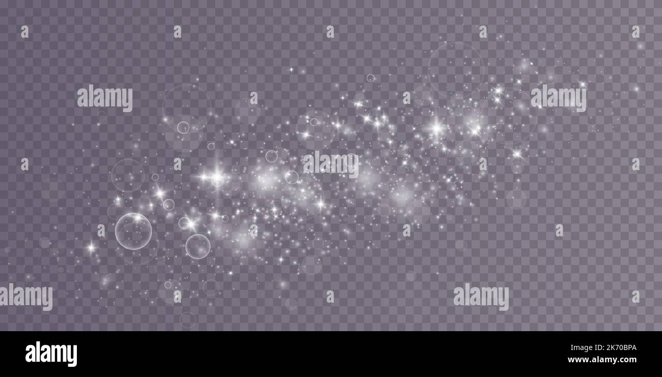 Set of white glowing lights effects isolated on transparent background ...
