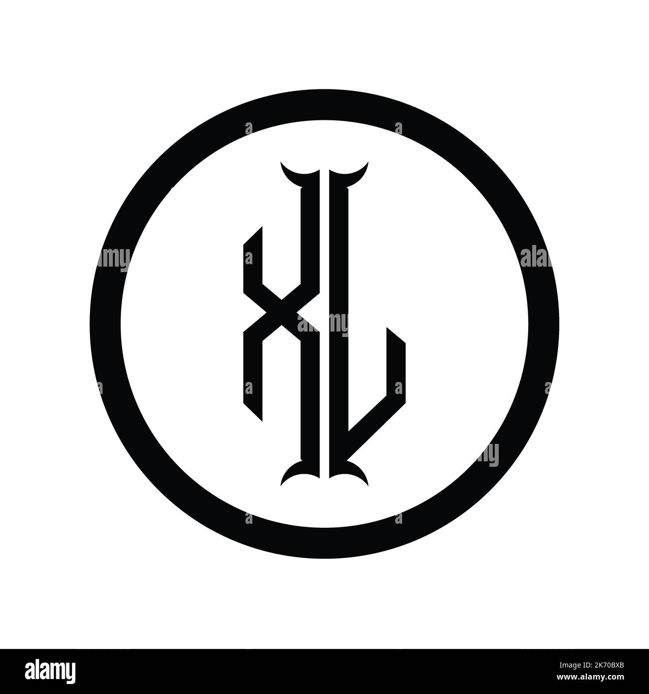 LX Logo monogram letter with hexagon horn shape design template Stock ...