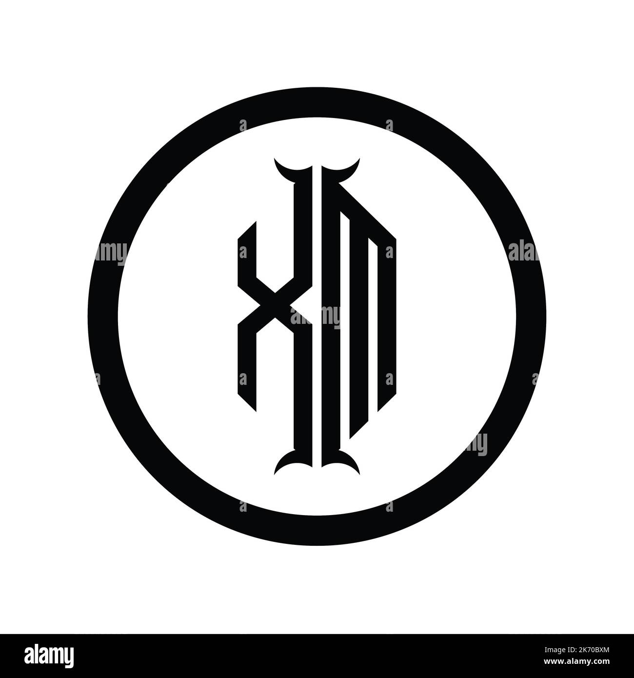 MX Logo monogram letter with hexagon horn shape design template Stock ...
