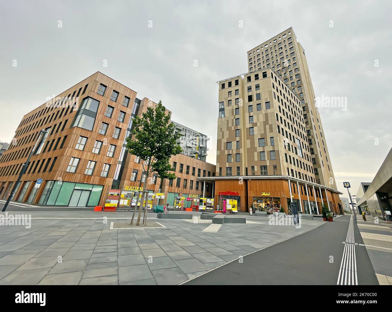 Vienna Austria Aug.16 2020, The HoHo wooden apartment tower at the new