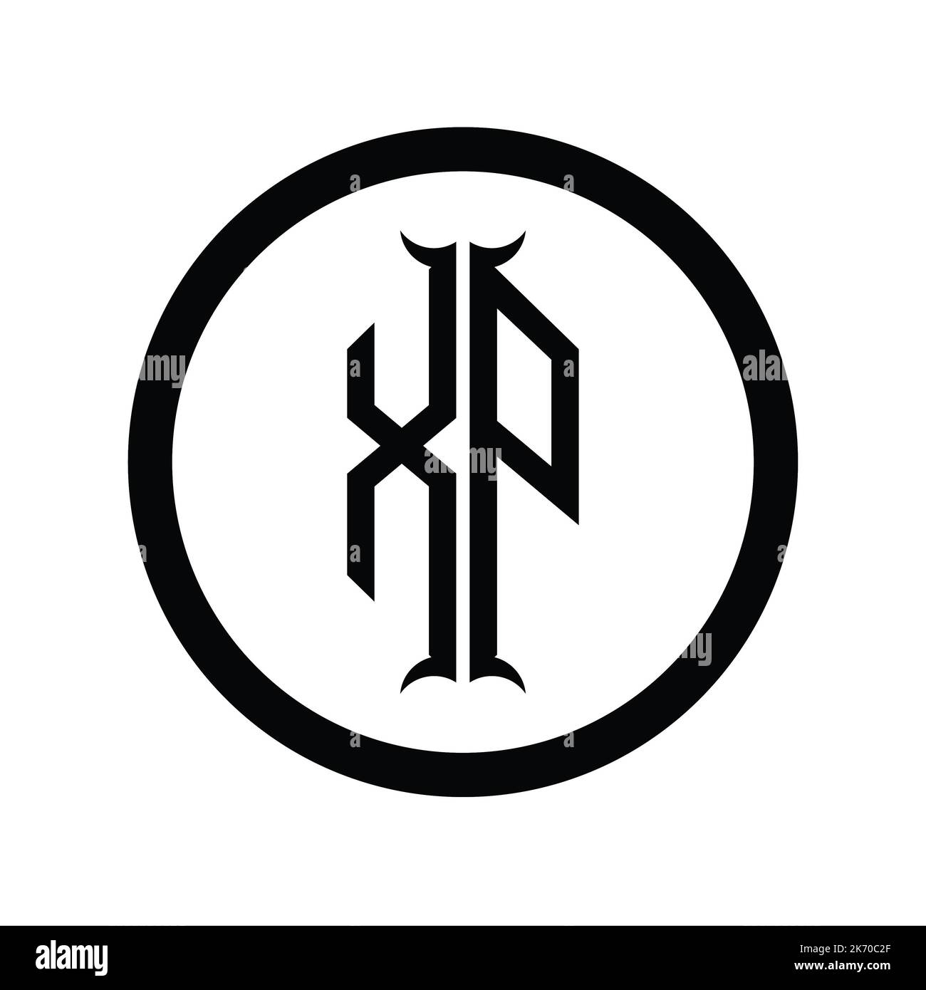 PX Logo monogram letter with hexagon horn shape design template Stock ...
