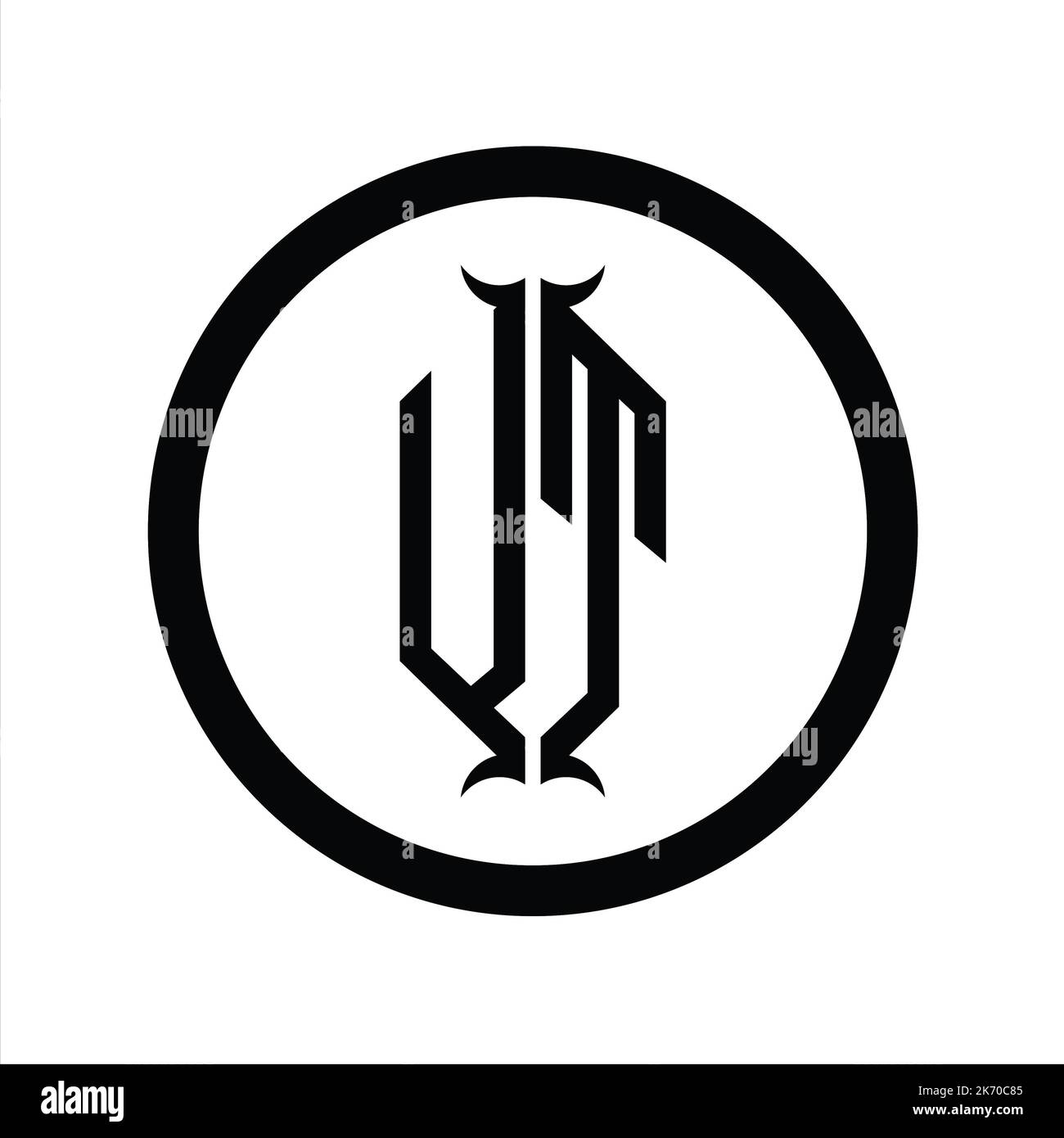 TV Logo monogram letter with hexagon horn shape design template Stock ...