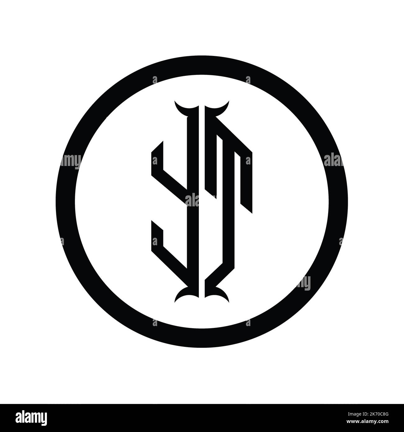 TY Logo monogram letter with hexagon horn shape design template Stock ...