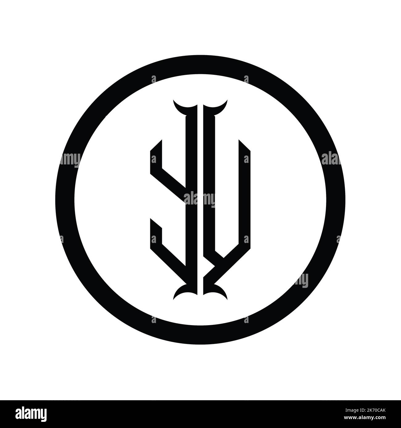 VY Logo monogram letter with hexagon horn shape design template Stock Photo