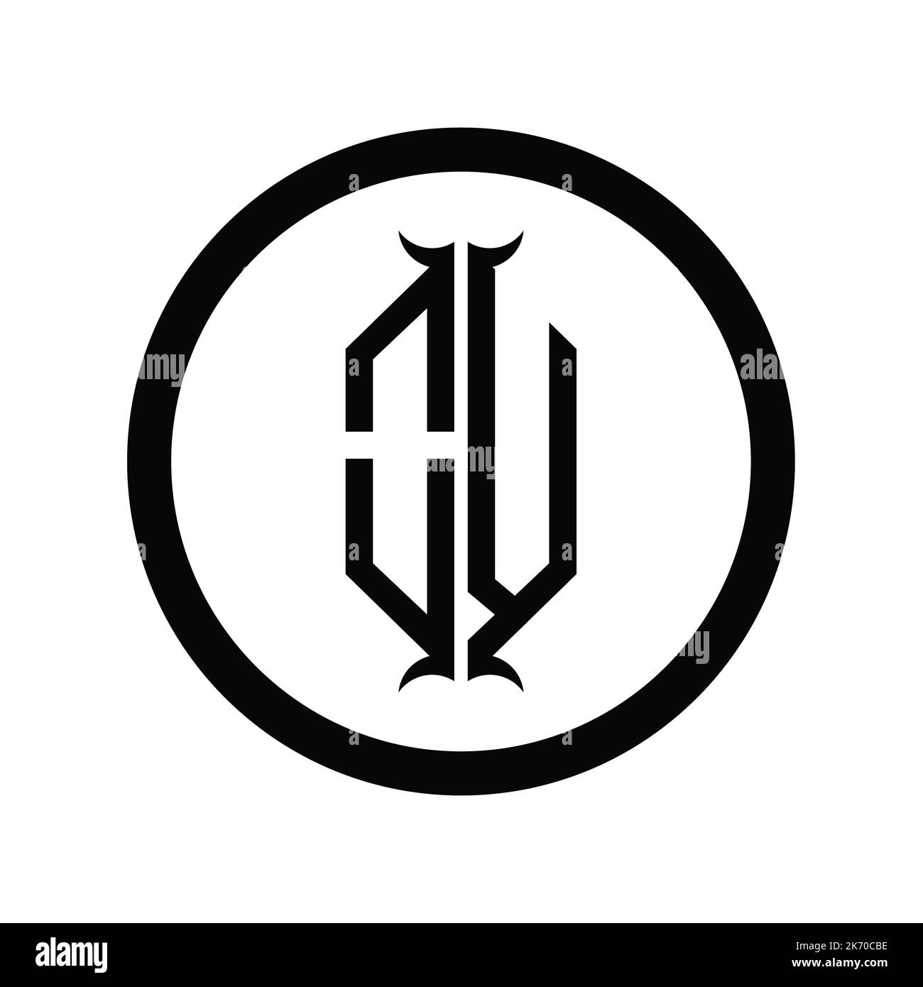 VO Logo monogram letter with hexagon horn shape design template Stock ...