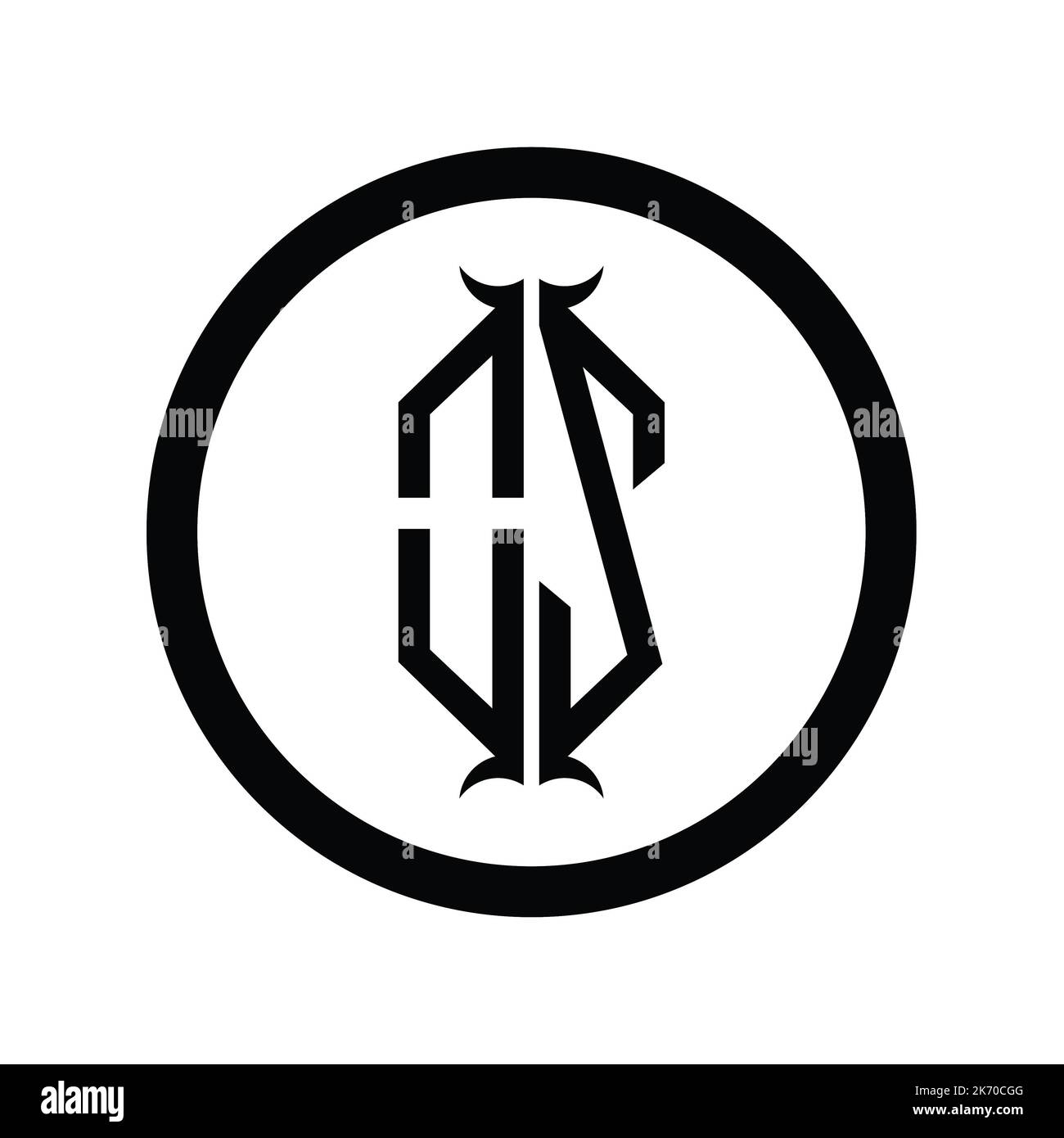 ZO Logo monogram letter with hexagon horn shape design template Stock ...