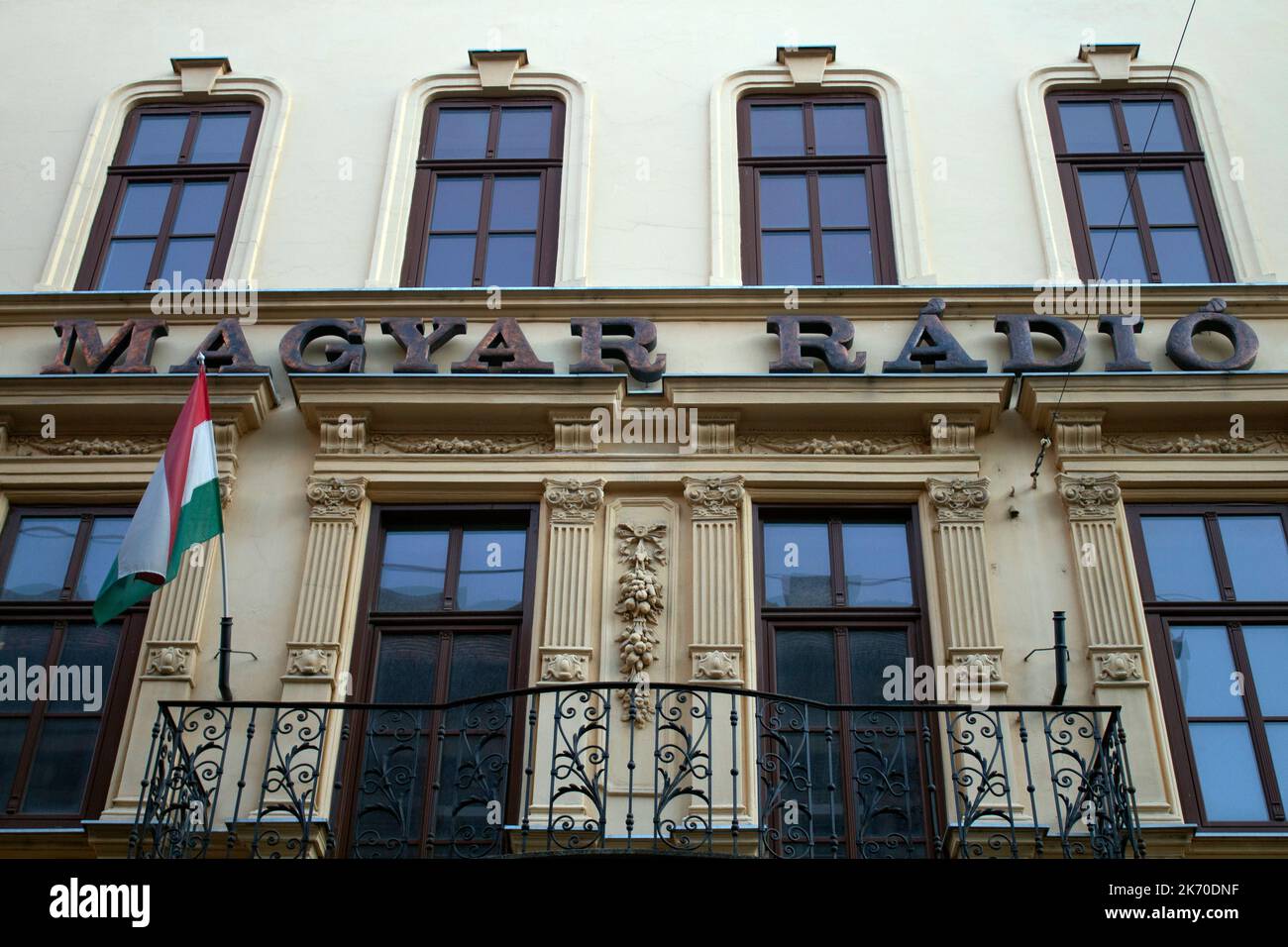 Magyar Rádió building - birthplace of the bloody 1956 Hungarian Revolution - Sándor Bródy Street Budapest, Hungary Stock Photo