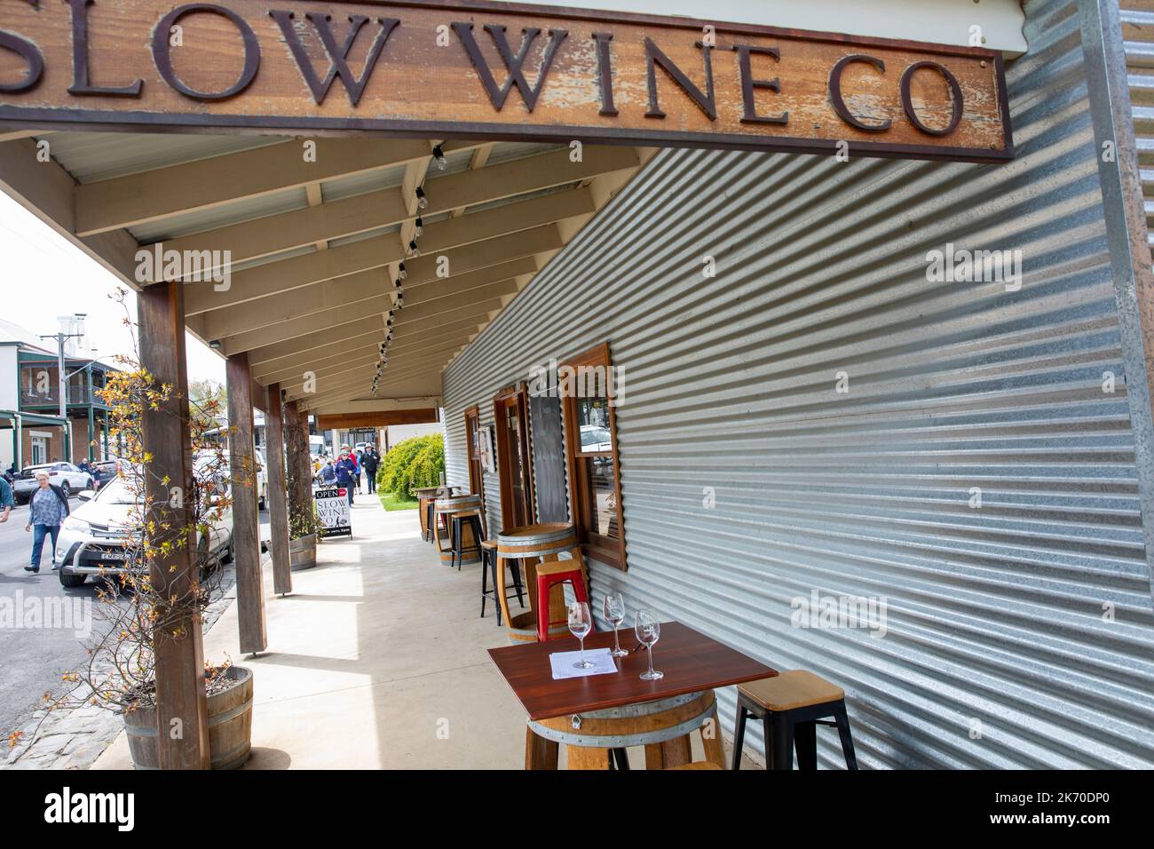 Millthorpe village Australia and slow wine co vineyard and wine tasting venue,NSW,Australia Stock Photo