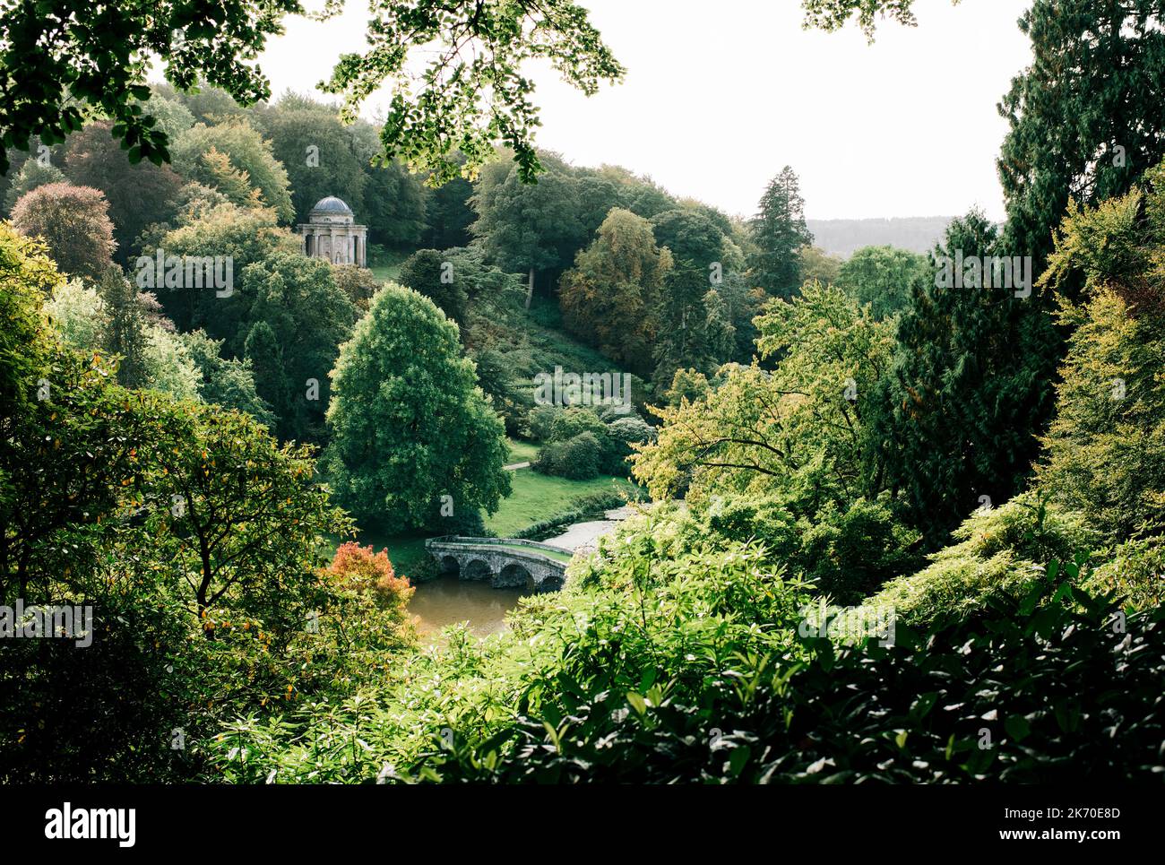 Stourhead National Trust house in the English Countryside Stock Photo