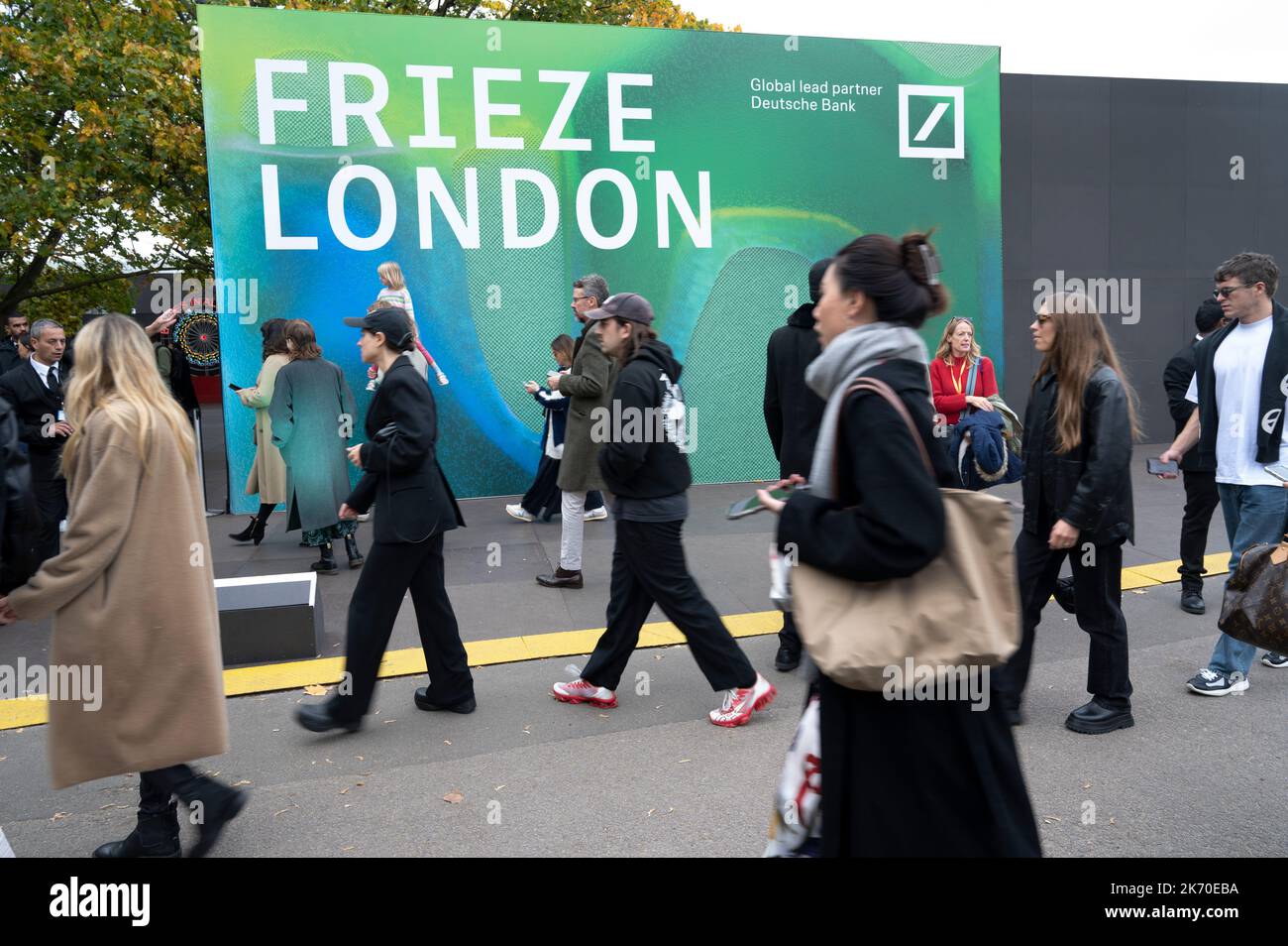 Frieze Art Fair 2022, Regents Park, London, entrance. Stock Photo