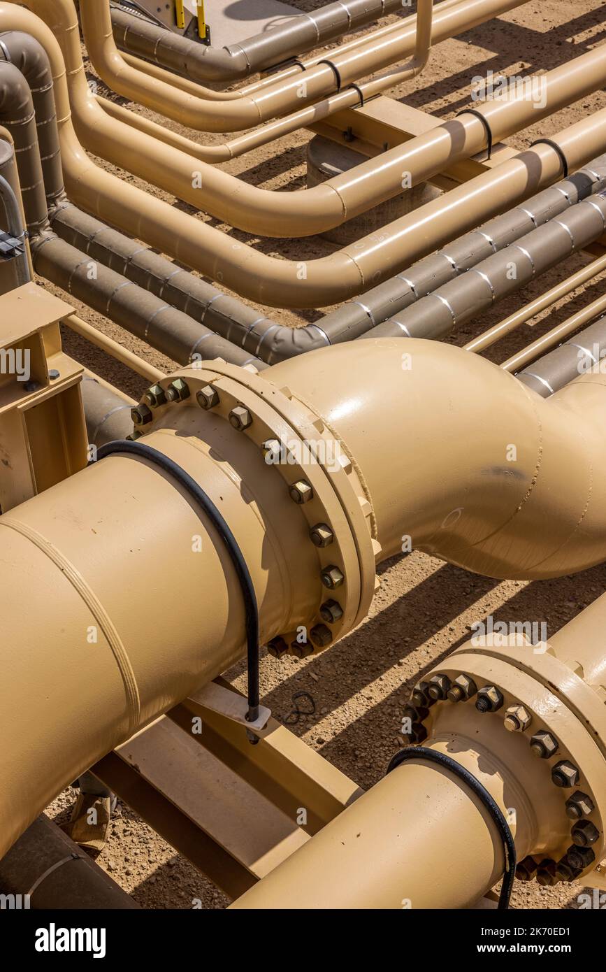 Gas compression plant in West Texas Stock Photo Alamy