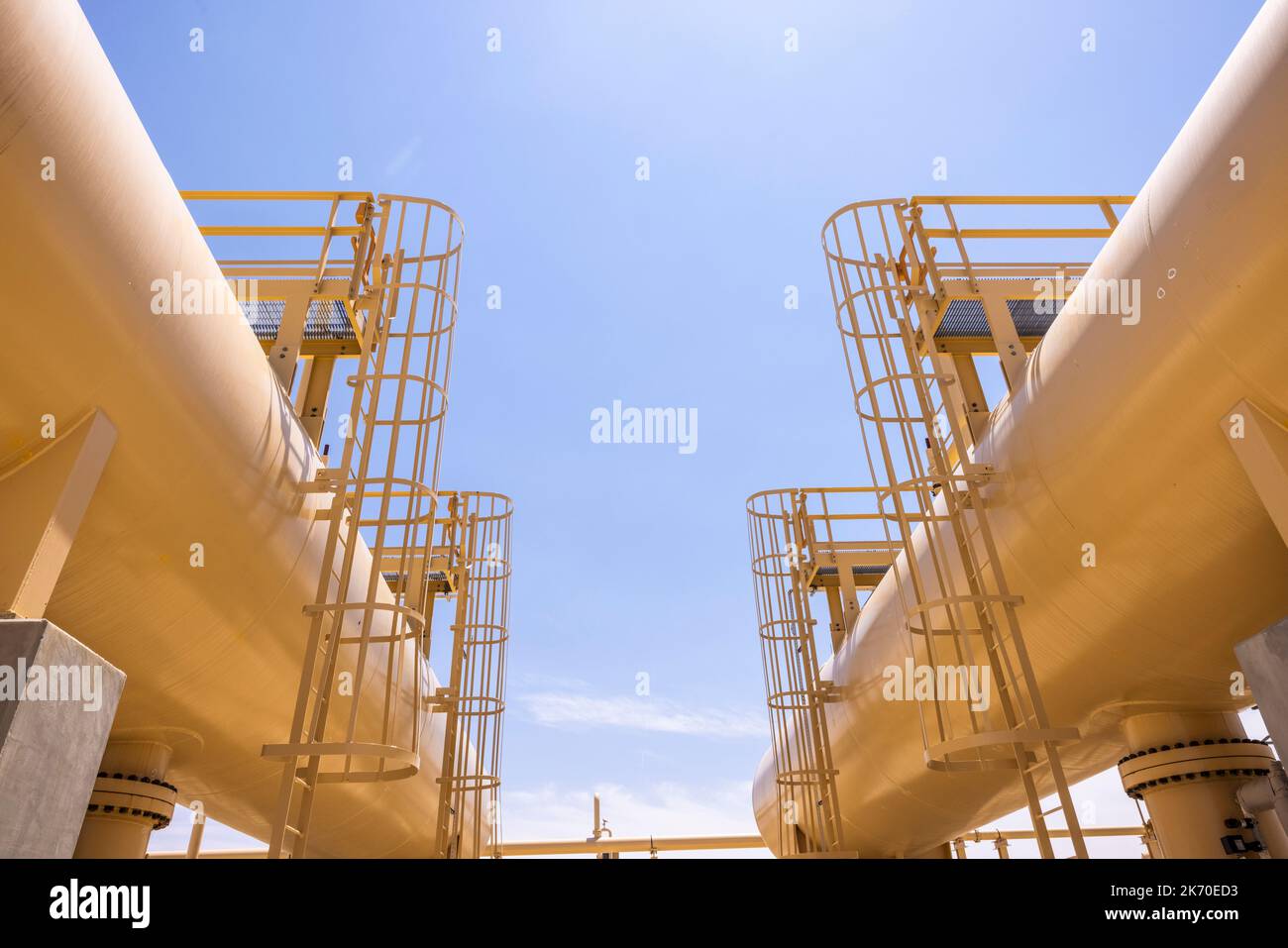 Gas compression plant in West Texas Stock Photo Alamy