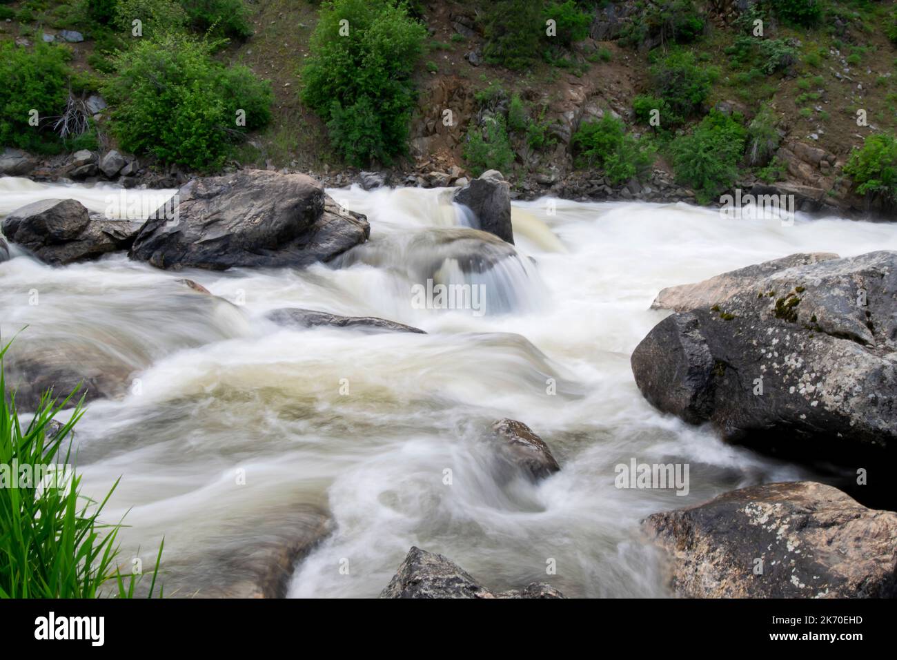 Payette River rapids in Idaho Stock Photo