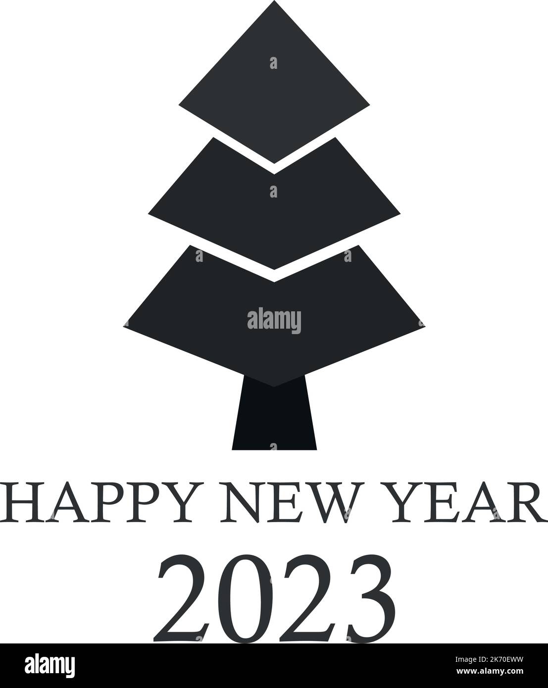Abstract Christmas tree, holiday symbol christmas, new year 2023