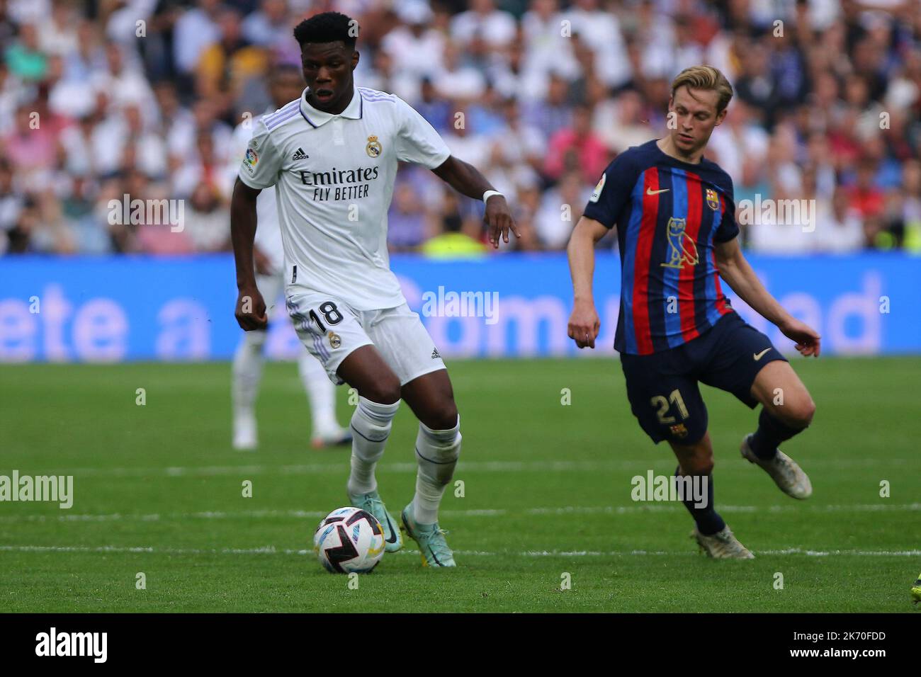 Madrid Spain. 16th Oct 2022. Real Madrid s Aur lien Tchouam ni