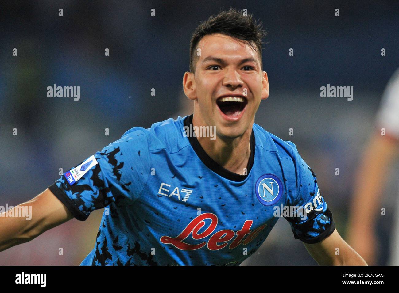 Naples, Italy. 16th Oct, 2022. Hirving Lozano player of Napoli, during