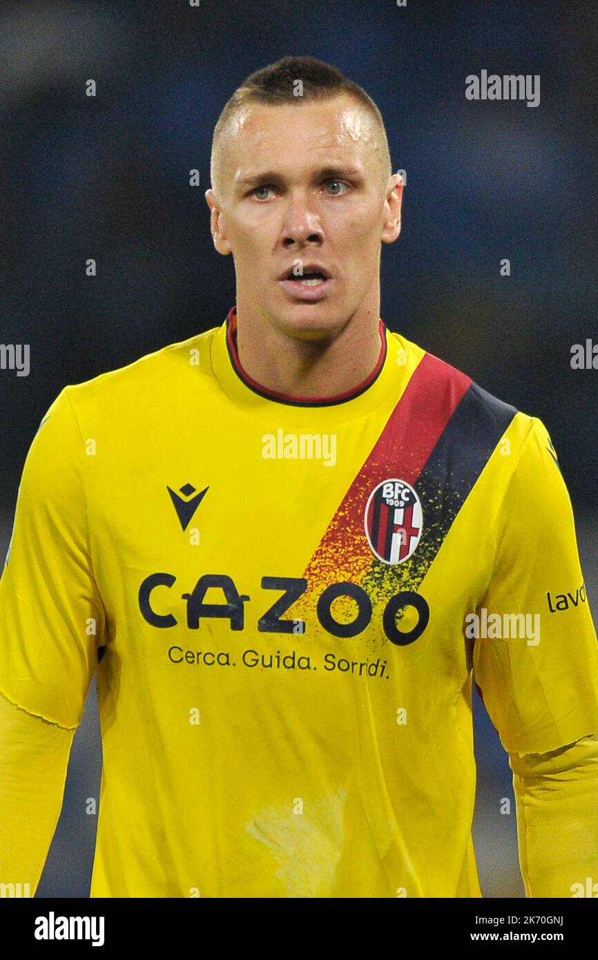Naples, Italy. 16th Oct, 2022. Łukasz Skorupski player of Bologna, during the match serieA