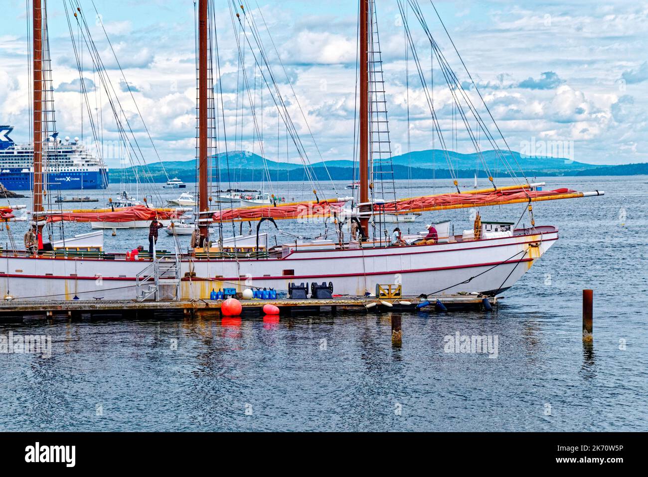 BAR HARBOR, MAINE - September 1, 2022: Bar Harbor, on the coast of ...