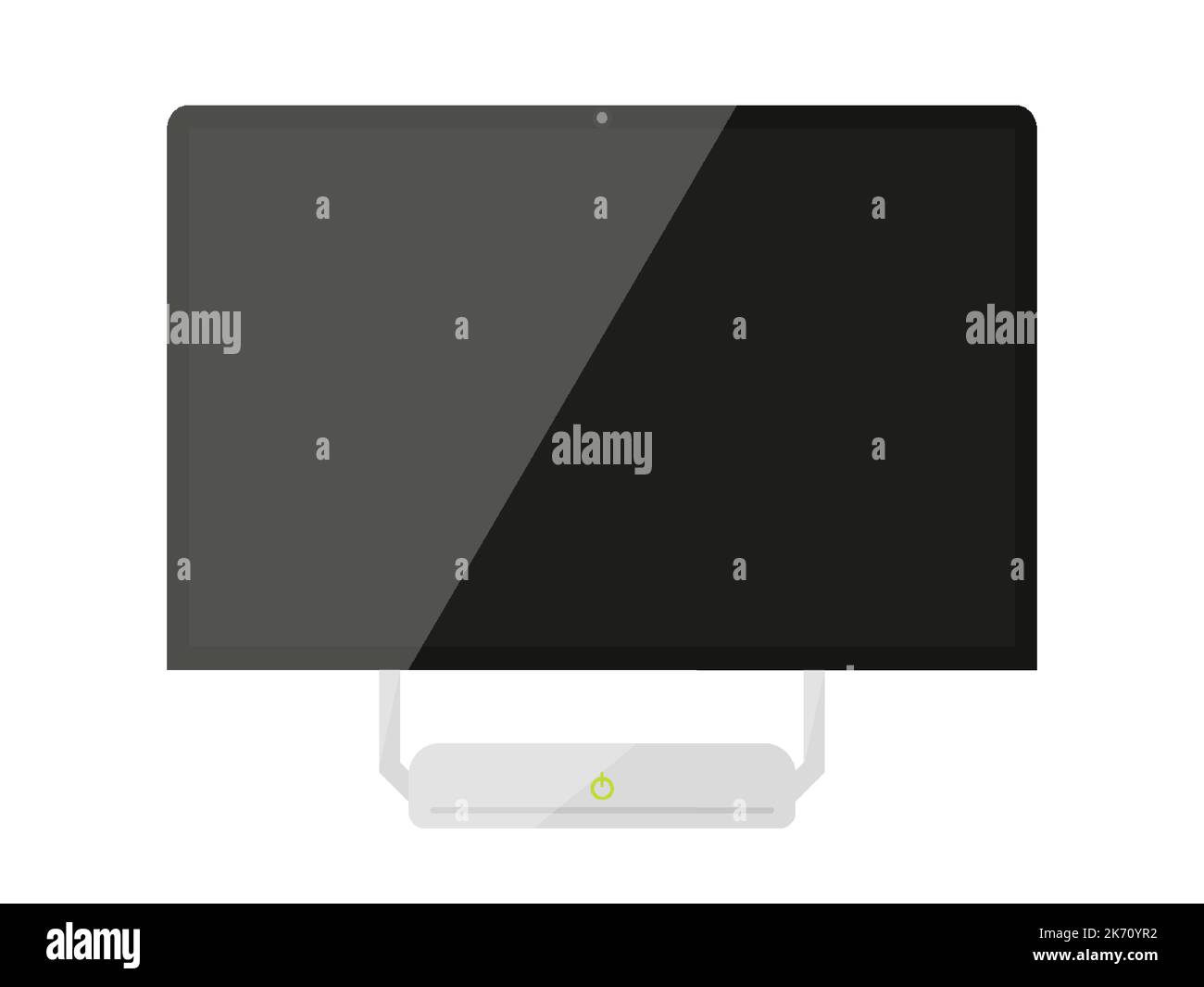 Computer monitor universal all in one pc monoblock white flat. Front