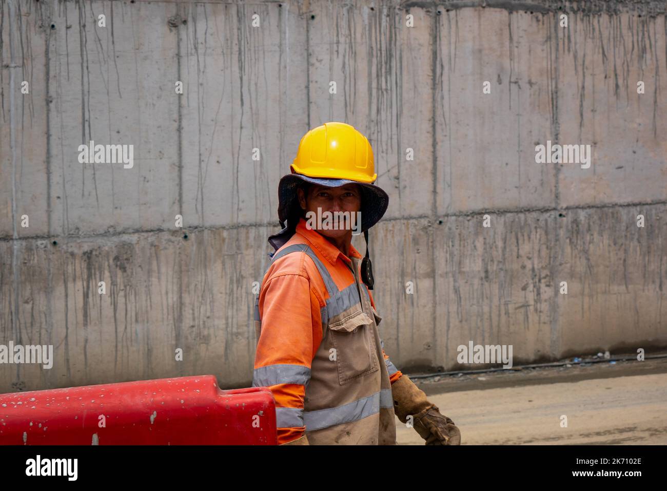 Medellin, Antioquia, Colombia June 2 2022 Colombian Man Working in